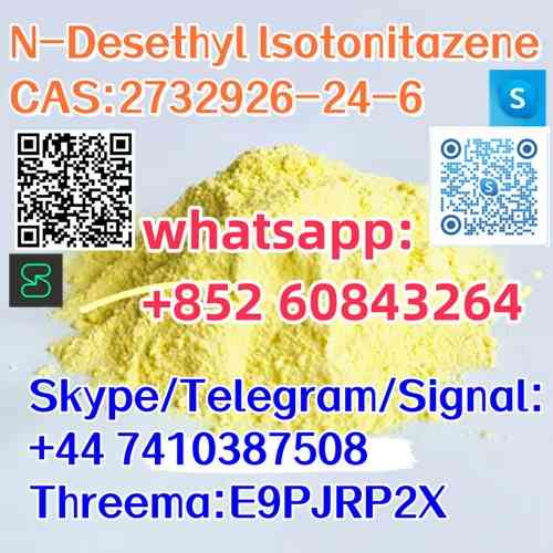 N-Desethyl lsotonitazene CAS:2732926-24-6 Skype/Telegram/Signal: +44 7410387508 Threema:E9PJRP2X Elizaveta