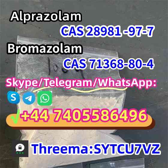 Factory sales CAS 71368-80-4 Bromazolam CAS 28981 -97-7 Alprazolam Telegarm/Signal/skype: +44 74055 Transnistria